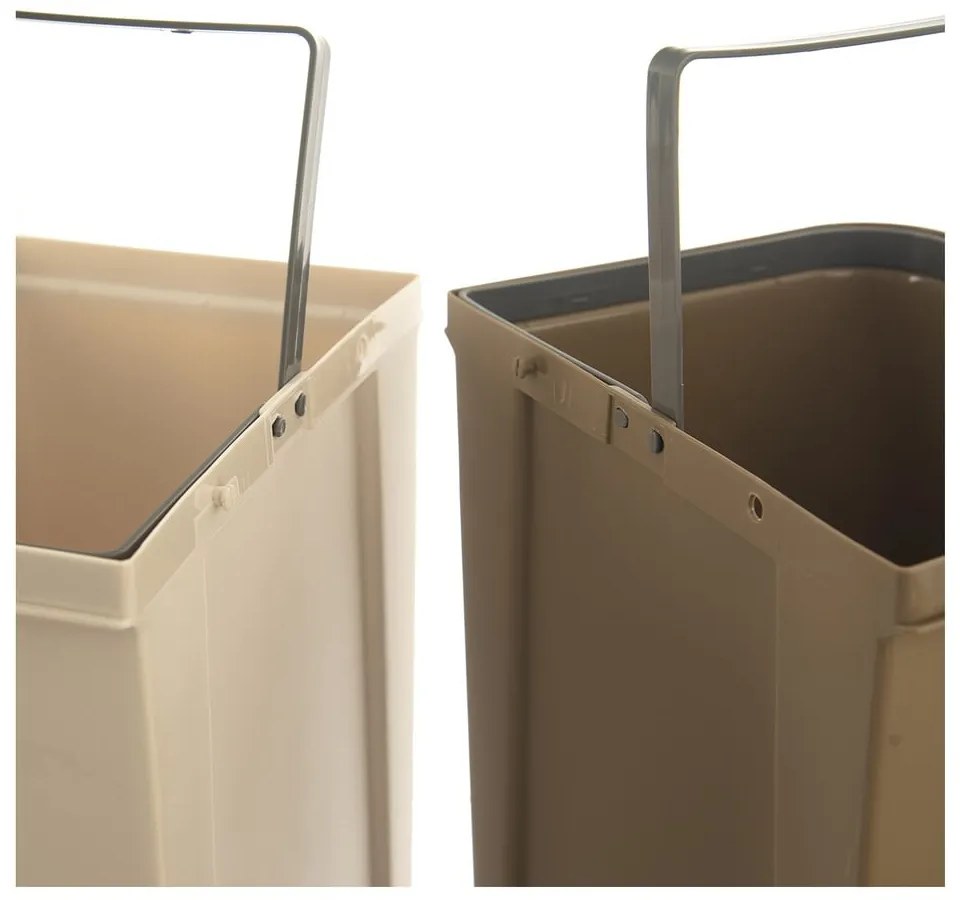 Fehér-bézs műanyag szelektív szemetes 2x20 l Duo Dust – Orion