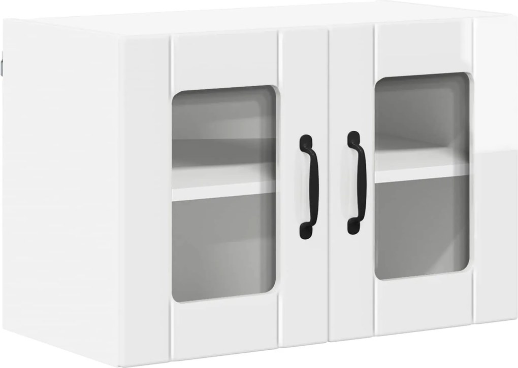 vidaXL Konyhaszekrény Magas Fényű Fehér 60 x 31 x 40 cm Faanyag