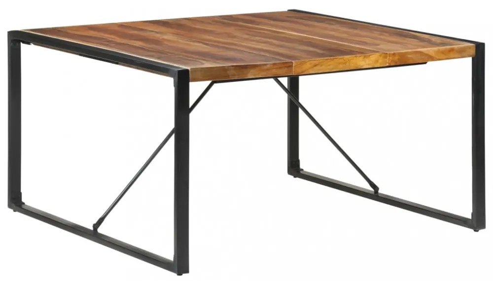 Paliszander felületű tömör fa étkezőasztal 140 x 140 x 75 cm