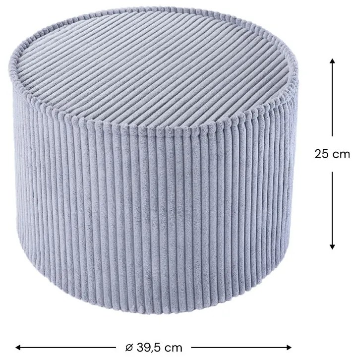 Kék kordbársony gyerek puff – Wigiwama