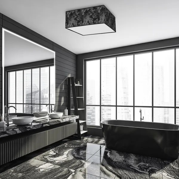 Mennyezeti lámpa SATINO 3xE27/60W/230V fekete/ezüst