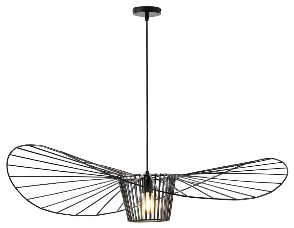 Csillár zsinóron OGGI 1xE27/40W/230V fekete