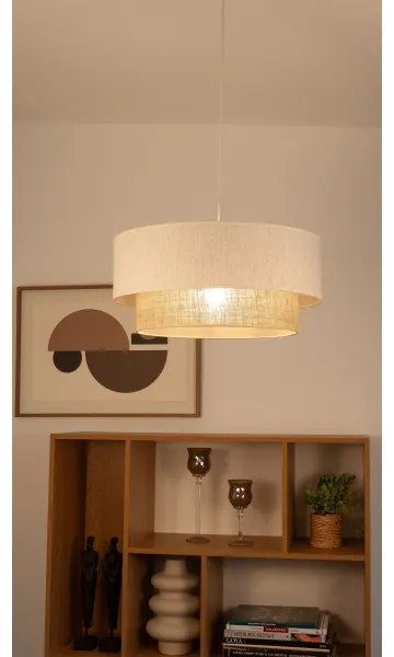 NATIA kábeles függeszték 1xE27/60W/230V fehér/barna