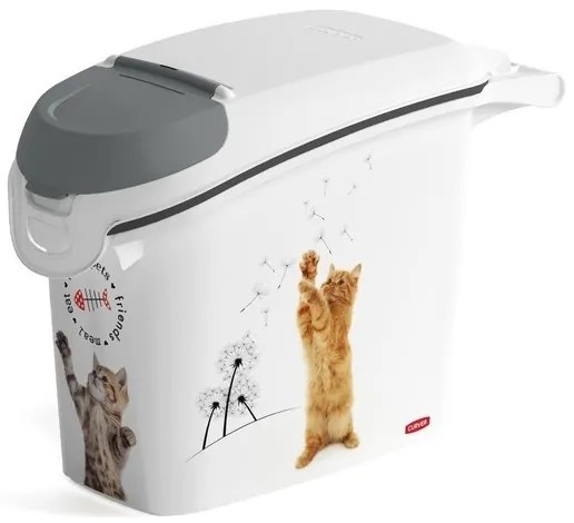 CURVER ÁLLATELEDEL TÁROLÓ DOBOZ 6 KG/15 L -macska mintás (*)