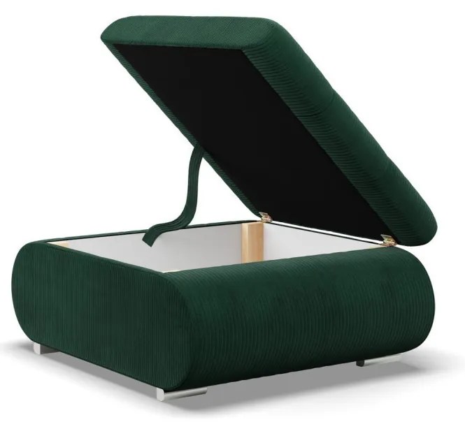 Tokio puff, kordbársony, zöld