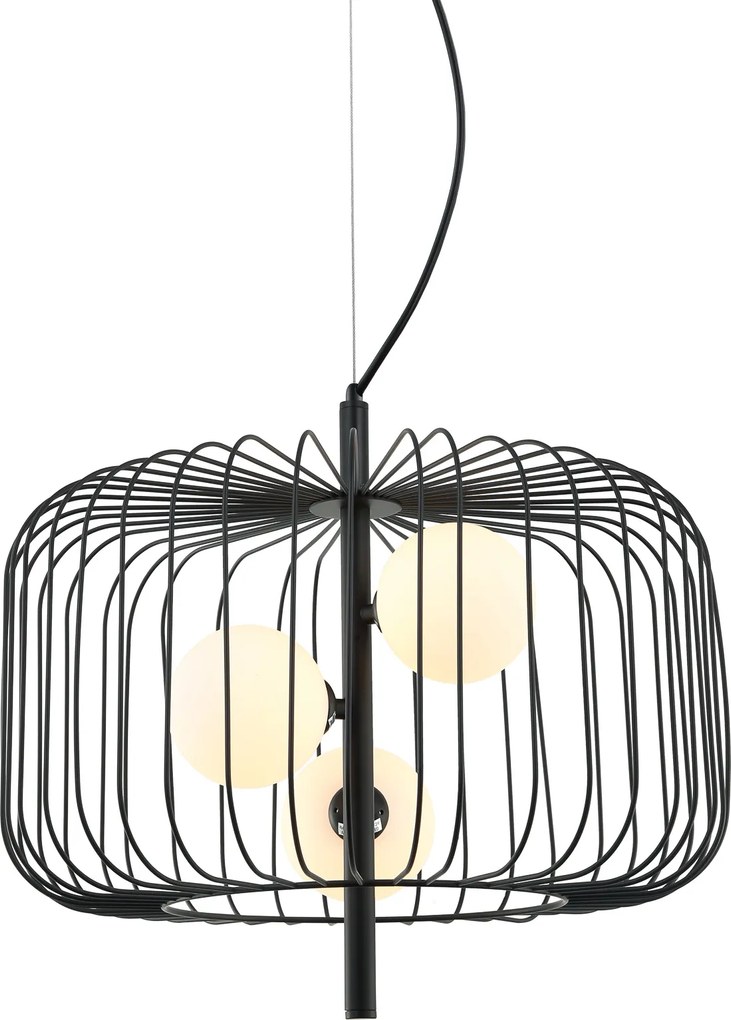 Italux modern függeszték daren fehér fekete itxmdm-3936/3 bk