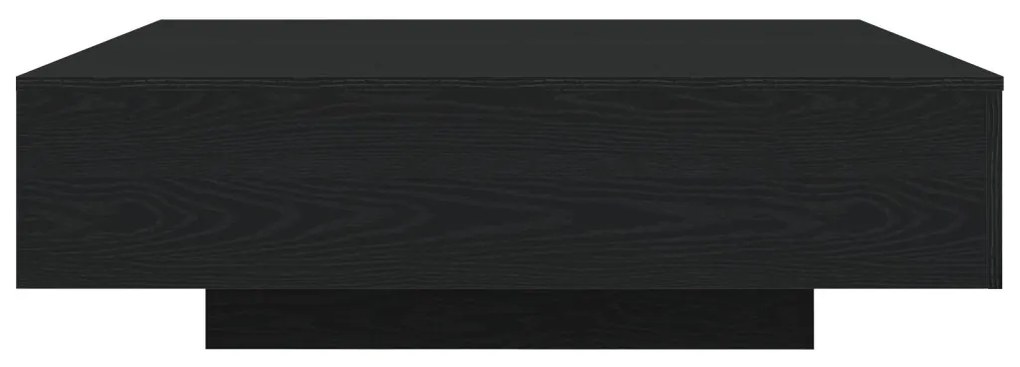 LED lámpás kávézóasztal fekete tölgy 100x100x31 cm