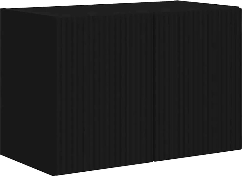 vidaXL TV Fali Szekrény Fekete 59,5 x 31 x 40 cm Faanyag