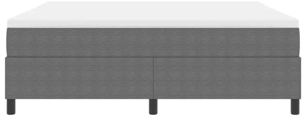 Boxspring Ágy Matraccal Világosszürke Super King Kordbársony