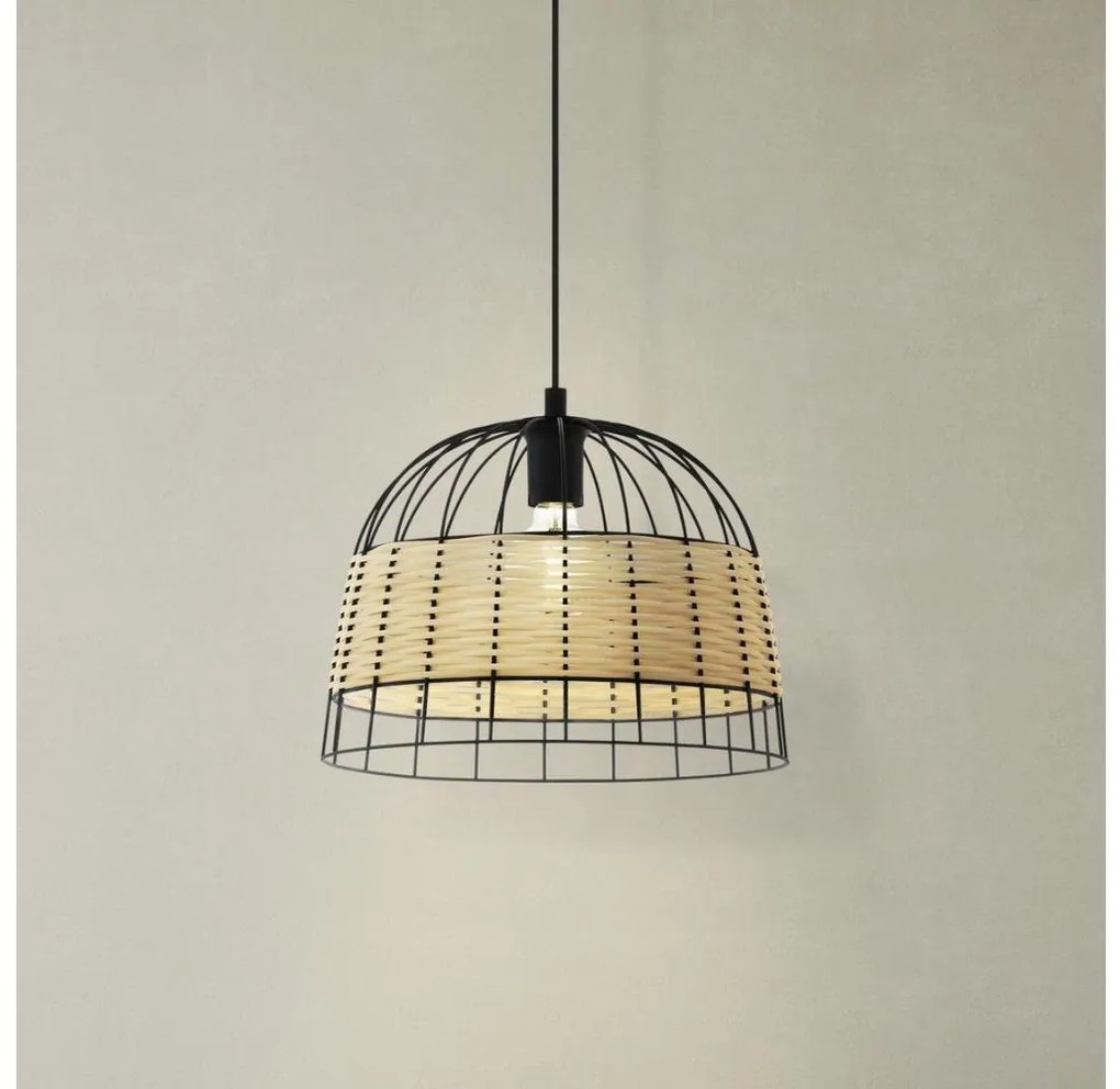 Eglo 55709 - Csillár zsinóron ANWICK 1xE27/40W/230V rattan