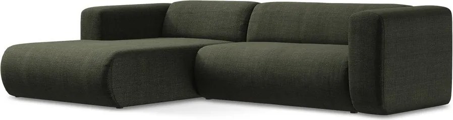 Zöld sarokkanapé (bal oldali-heverő résszel) Ekahi – Makamii