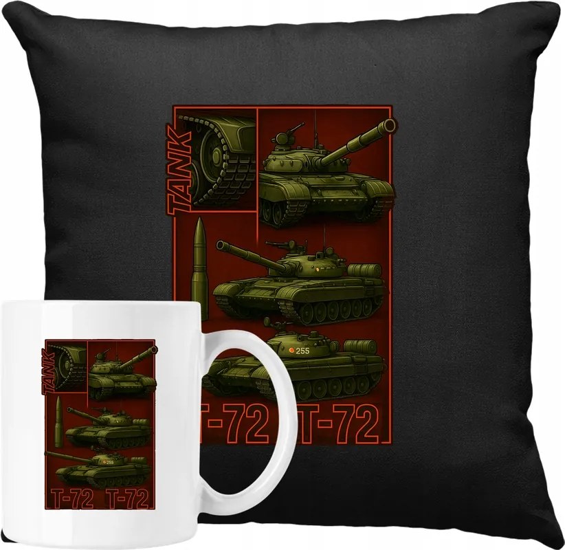 Bögre szett Tank párna T-72 Ajándék ötlet