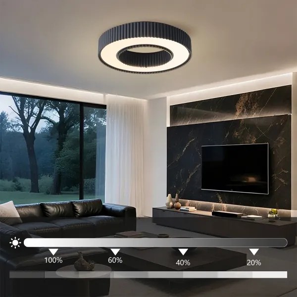 Brilagi - LED dimmelhető mennyezeti lámpa LUMIX LED/48W/230V 3000-6000K fekete, átmérő 50 cm + távirányító