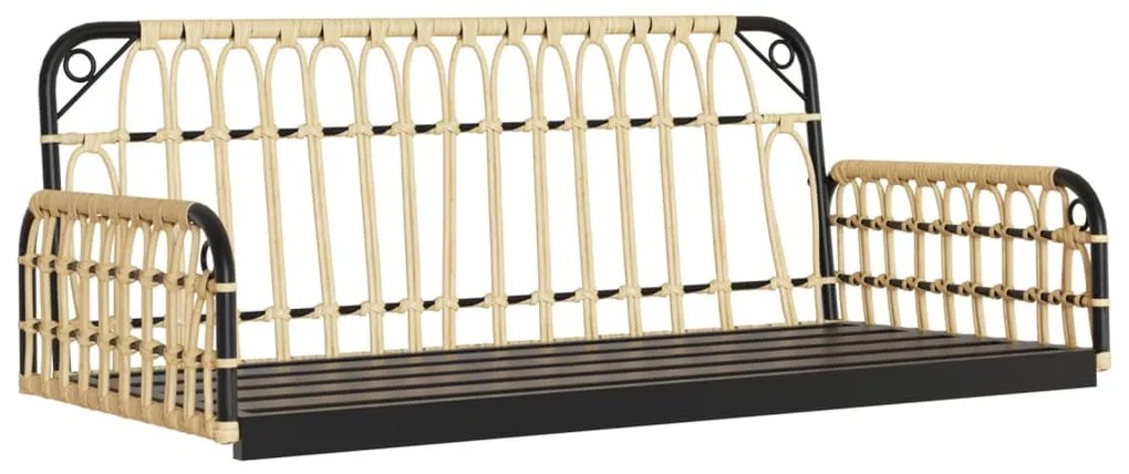 polirattan és acél hintapad párnákkal 105 x 58 x 38 cm