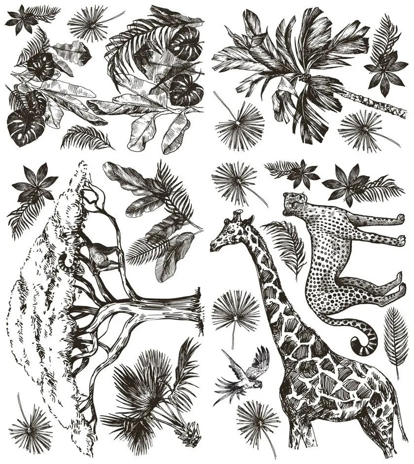 Savanna dekorációs falmatrica - Ambiance