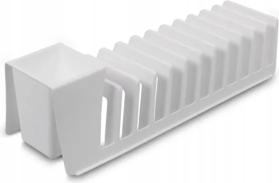 Evőeszköztartó és 12 tányérhoz, fehér