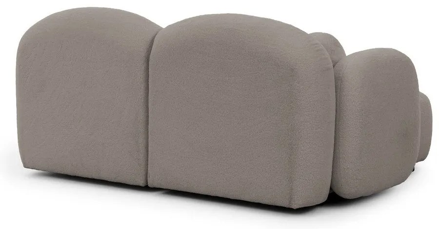 Szürke buklé sarokkanapé (bal oldali-heverő résszel) Orbit – Ropez