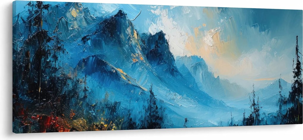 Kép - Hegyek festése (120x50 cm)