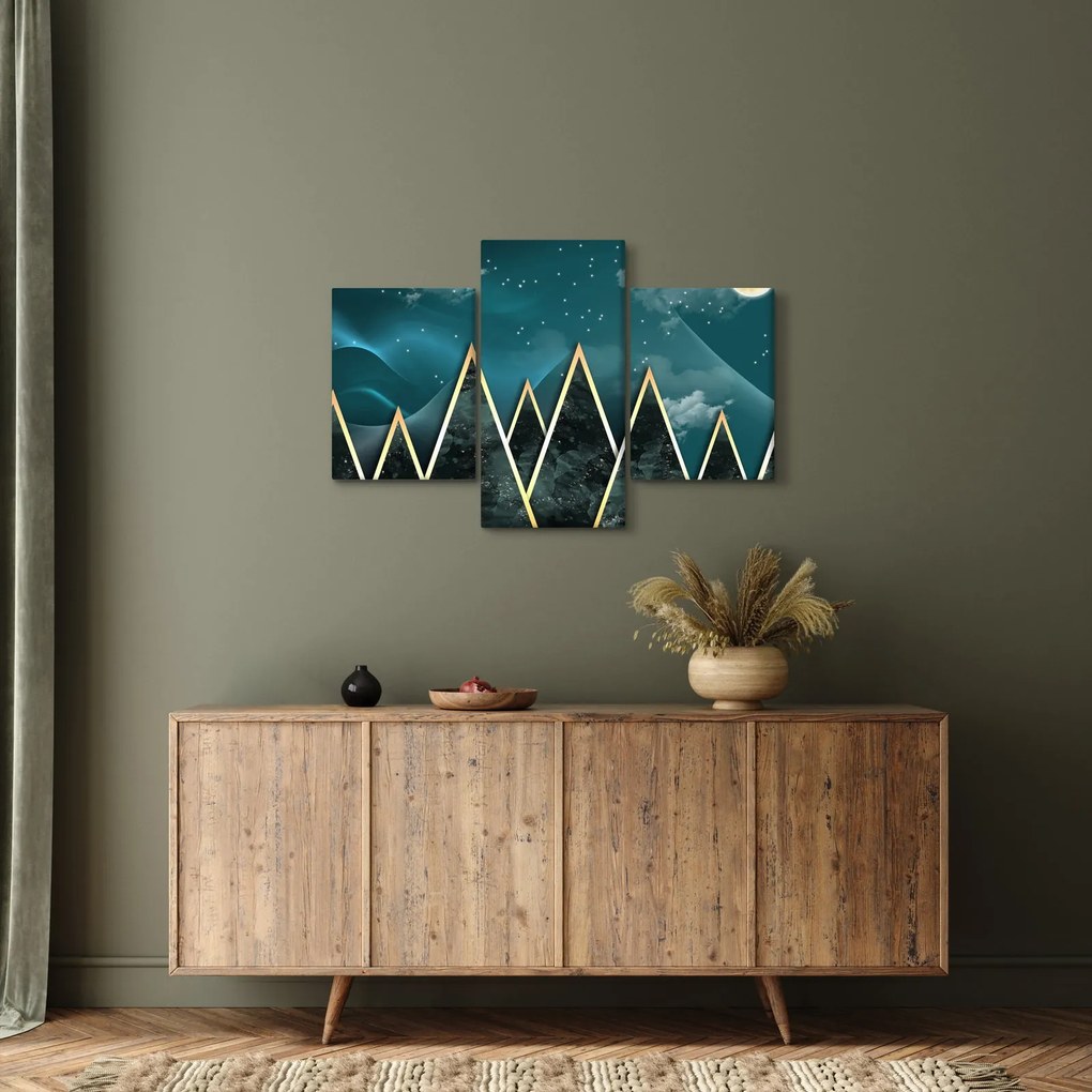 Kép - telihold az arany hegyek felett (90x60 cm)