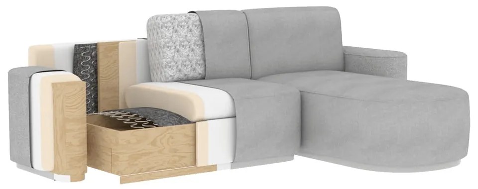 Zöld zsenília kinyitható-tárolóhelyes sarokkanapé (jobb oldali-heverő résszel) Aurumm – ELTAP