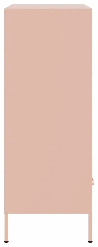 rózsaszín acél magasszekrény 68 x 39 x 101,5 cm