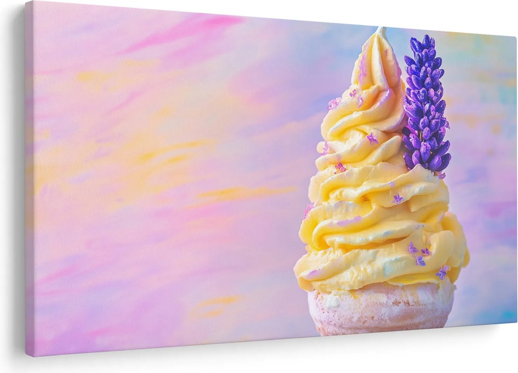 Kép - Levendulás fagylalt (90x60 cm)