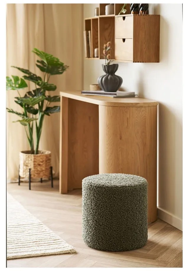 Zöld buklé puff Ejby – House Nordic