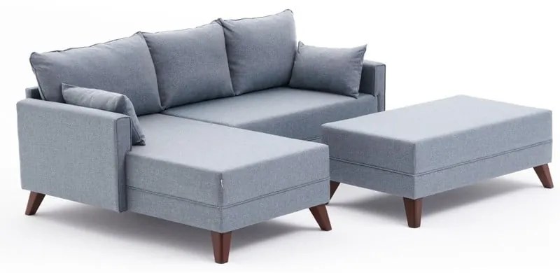 Világoskék sarokkanapé (bal oldali) Bella – Balcab Home