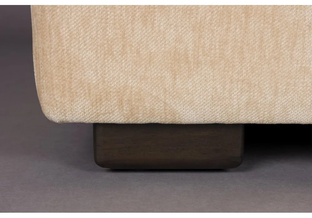 Bézs bársony kanapé 214 cm Douglas – Dutchbone