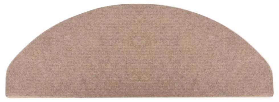 15 db bézs öntapadó lépcsőszőnyeg 65x22,5x3,5 cm