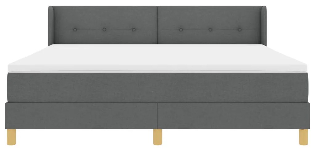 Boxspring ágy matrac, szürke, 180 x 200 cm, szövet