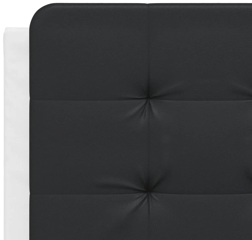 fehér és fekete műbőr ágykeret matrac nélkül Zadar 140 x 200 cm