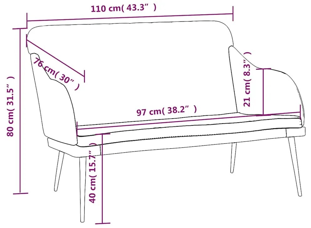 bordó bársonypad 110 x 76 x 80 cm