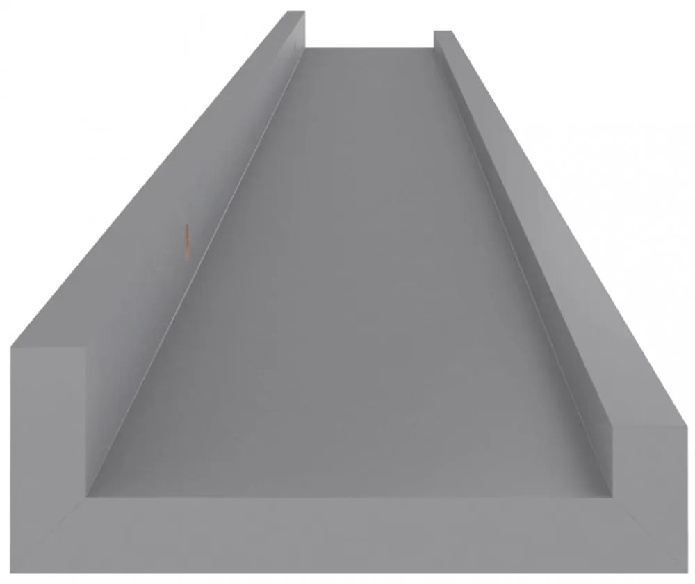 4 db szürke fali polc 100 x 9 x 3 cm