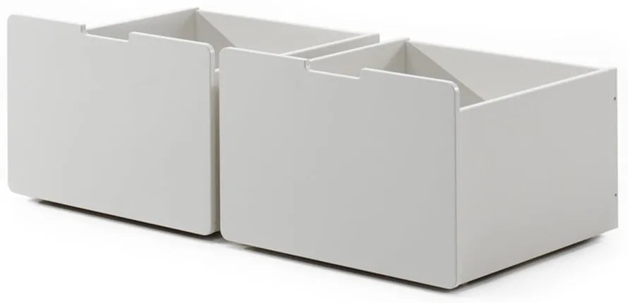 Fehér gyerekágy alatti fiók szett 2 db-os Pino – Vipack