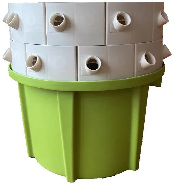 HIDROPÓNIÁS BERENDEZÉS 'ROTOWER' 2 SZINT 20DARAB KOSÁR KERINGETŐ SZIVATTYÚVAL