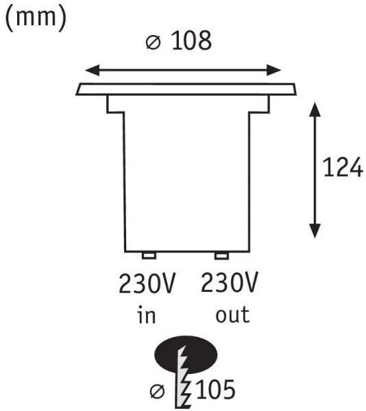 Paulmann 93992 - LED GU10/3,5W IP67 kültéri beépíthető lámpa SPECIAL 230V