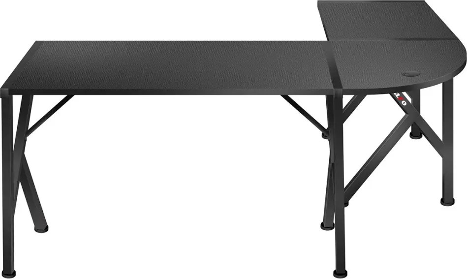 Sarok gamer asztal, 154x117cm, fekete