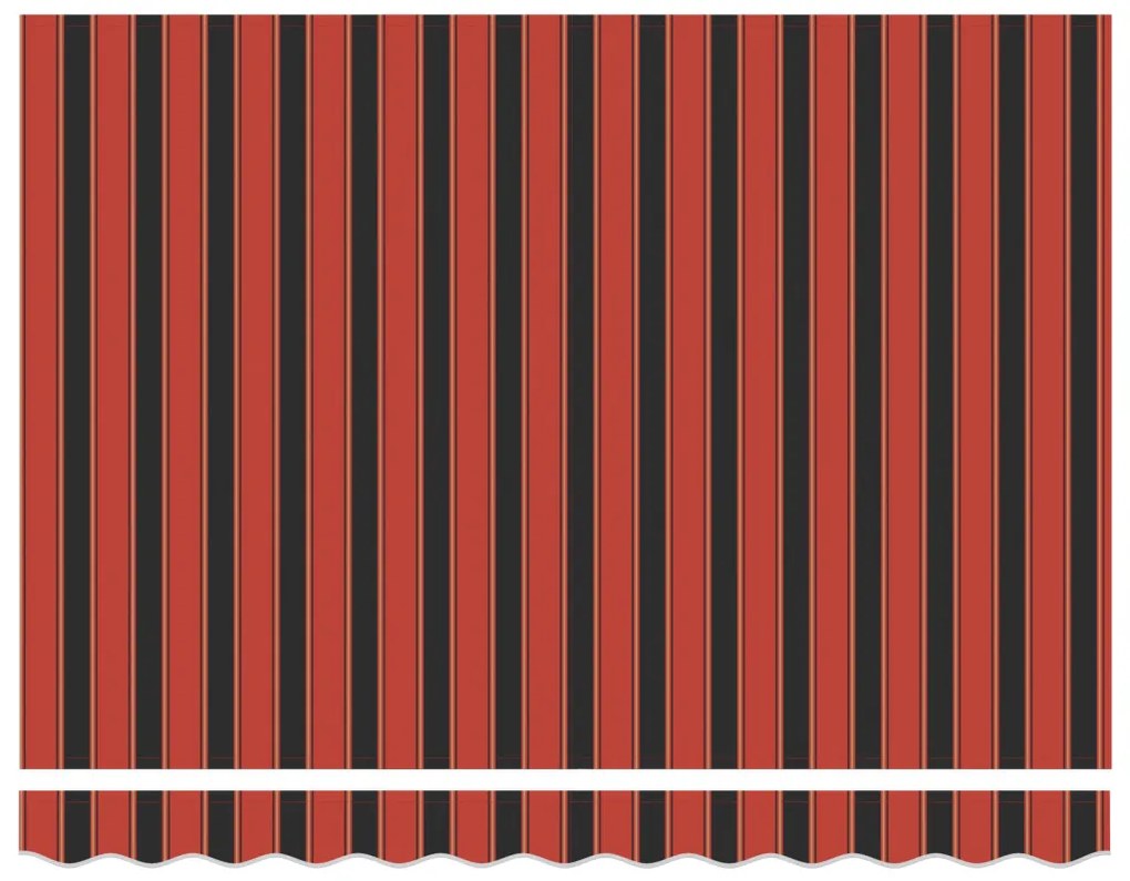 Manuális behúzható napernyő LED világítással Narancs és Barna 300x250 cm