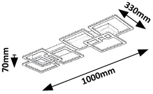 Rabalux 71390 - Fényerőszabályozható LED mennyezeti lámpa FATMA LED/40W/230V 3000-6500K + távirányító