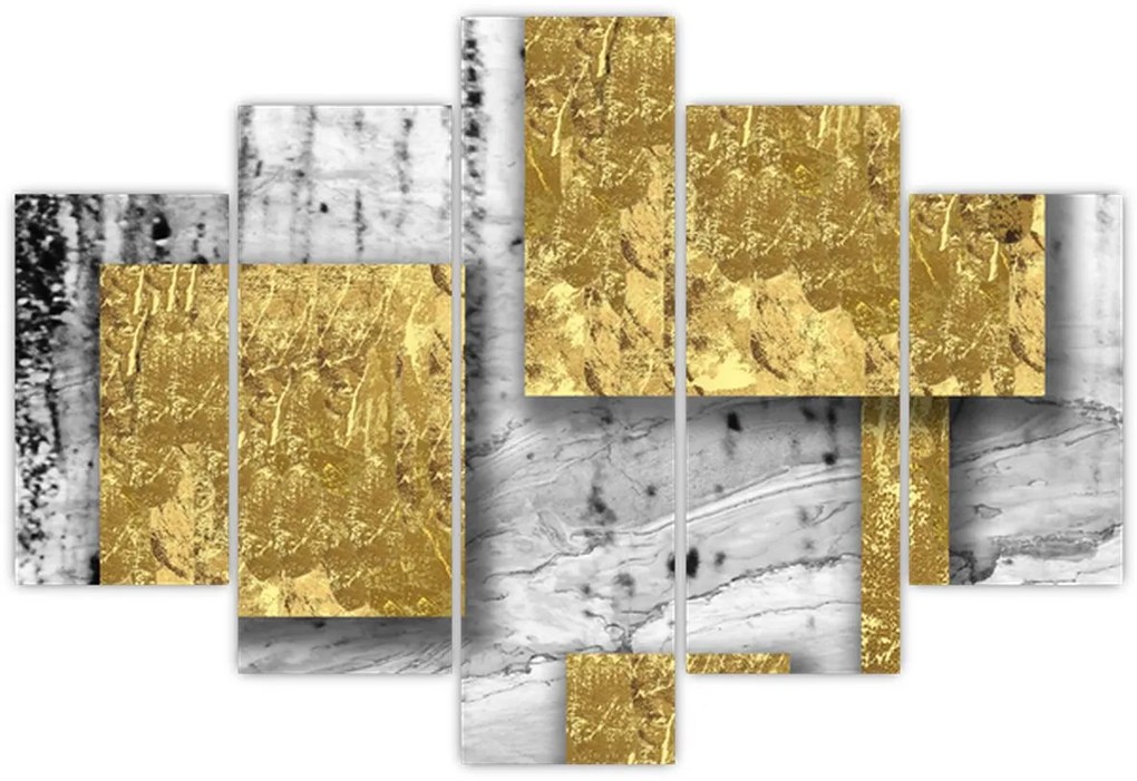 Kép - Arany négyzetek N⁰3 (150x105 cm)