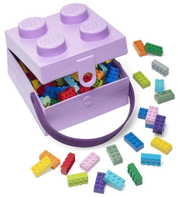 Lila tárolódoboz fogantyúval - LEGO®