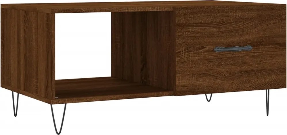 vidaXL barna tölgyszínű szerelt fa dohányzóasztal 90 x 50 x 40 cm