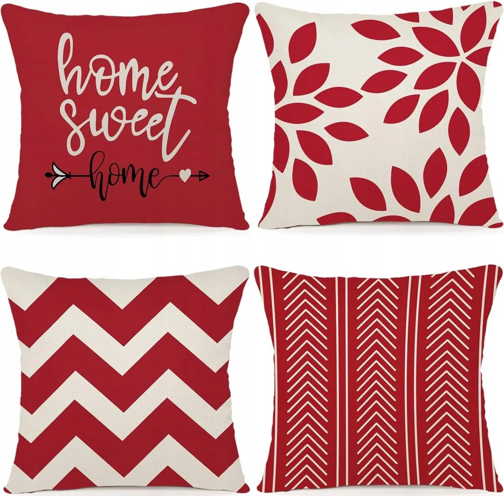 Zwjd 50 x 50 cm-es 4 darabos dekoratív párnahuzat szett
