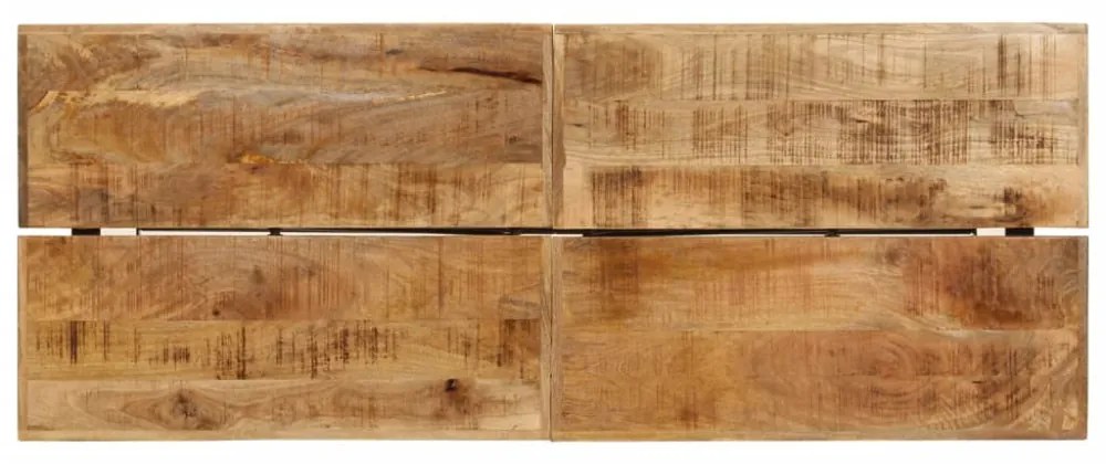 tömör mangófa és vas bárasztal 180 x 70 x 107 cm
