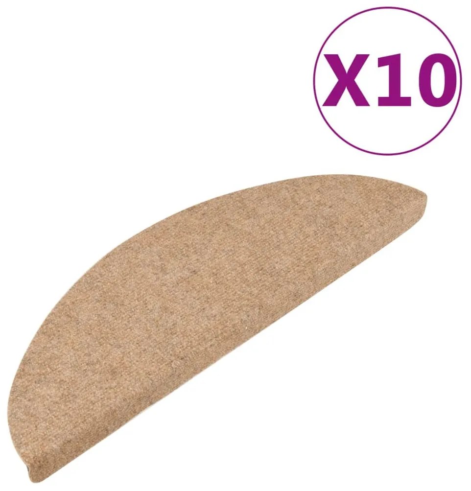 10 db bézs öntapadó lépcsőszőnyeg 56 x 17 x 3 cm