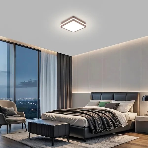 Brilagi -LED Kültéri mennyezeti lámpatest BENE LED/18W/230V 21,5x21,5 cm barna IP54