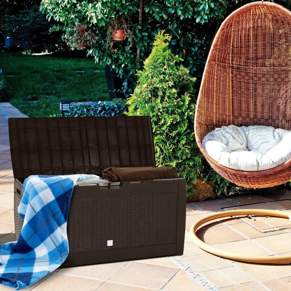 RATO tárolódoboz, 310L, 119x48x60 cm, barna Prosperplast