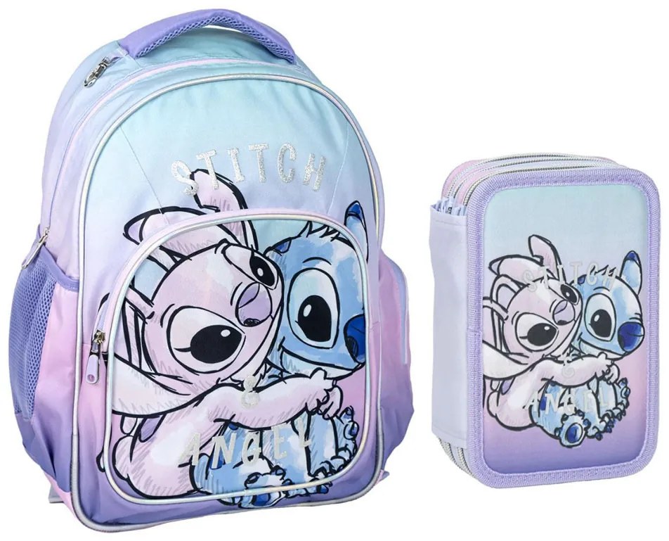 Disney Lilo és Stitch A csillagkutya iskolatáska és tolltartó szett 2 db-os (Angel)