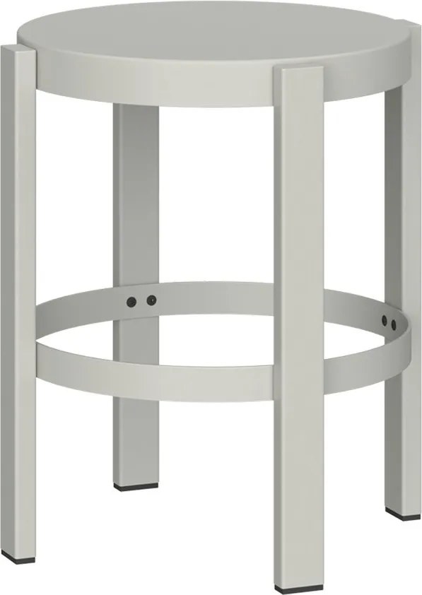 Világosszürke acél ülőke Doon – noo.ma